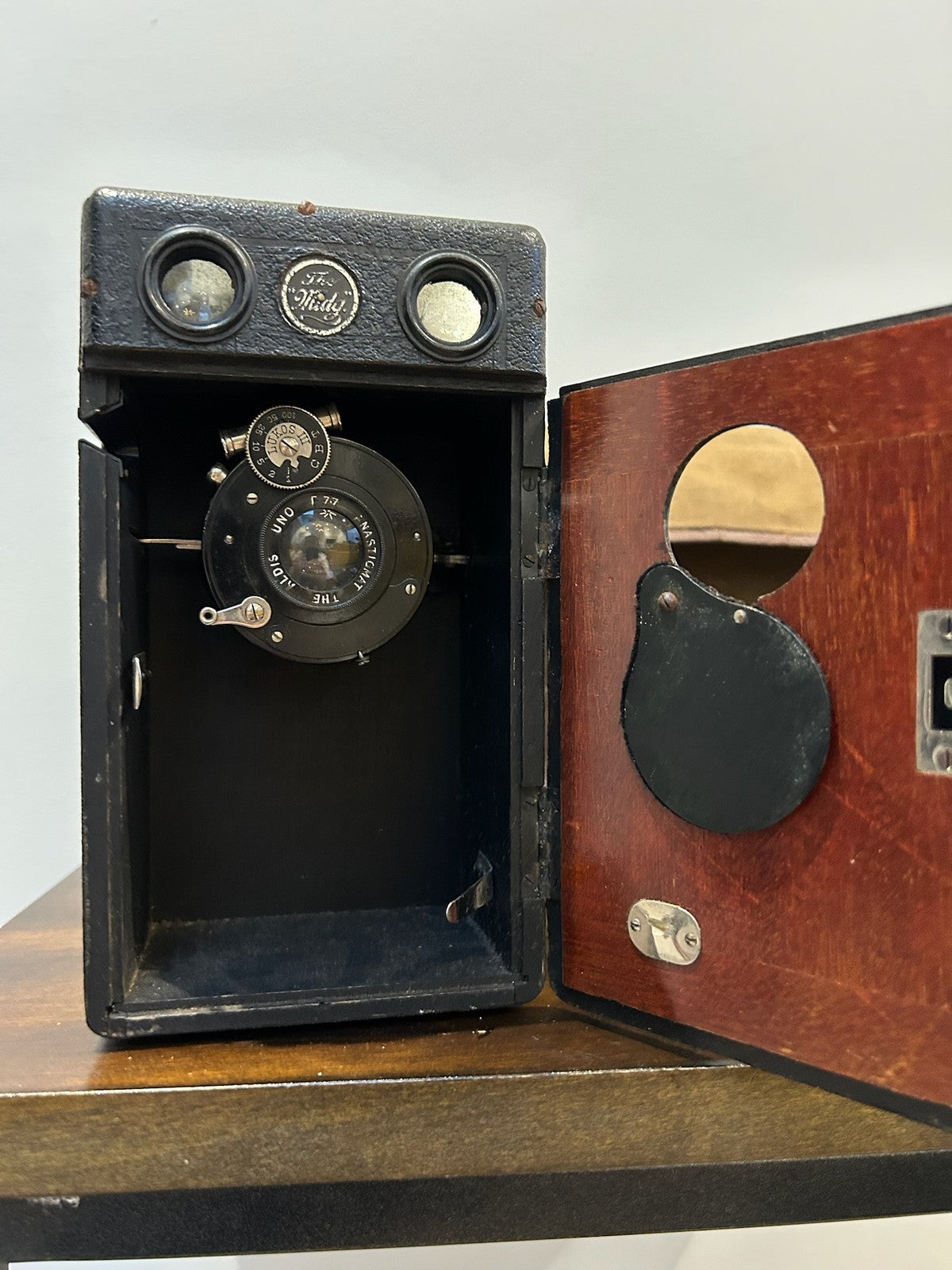 Antique Butcher Midg Falling Plate Camera Aldis Uno F.7.7 Anastigmat Case Plates6