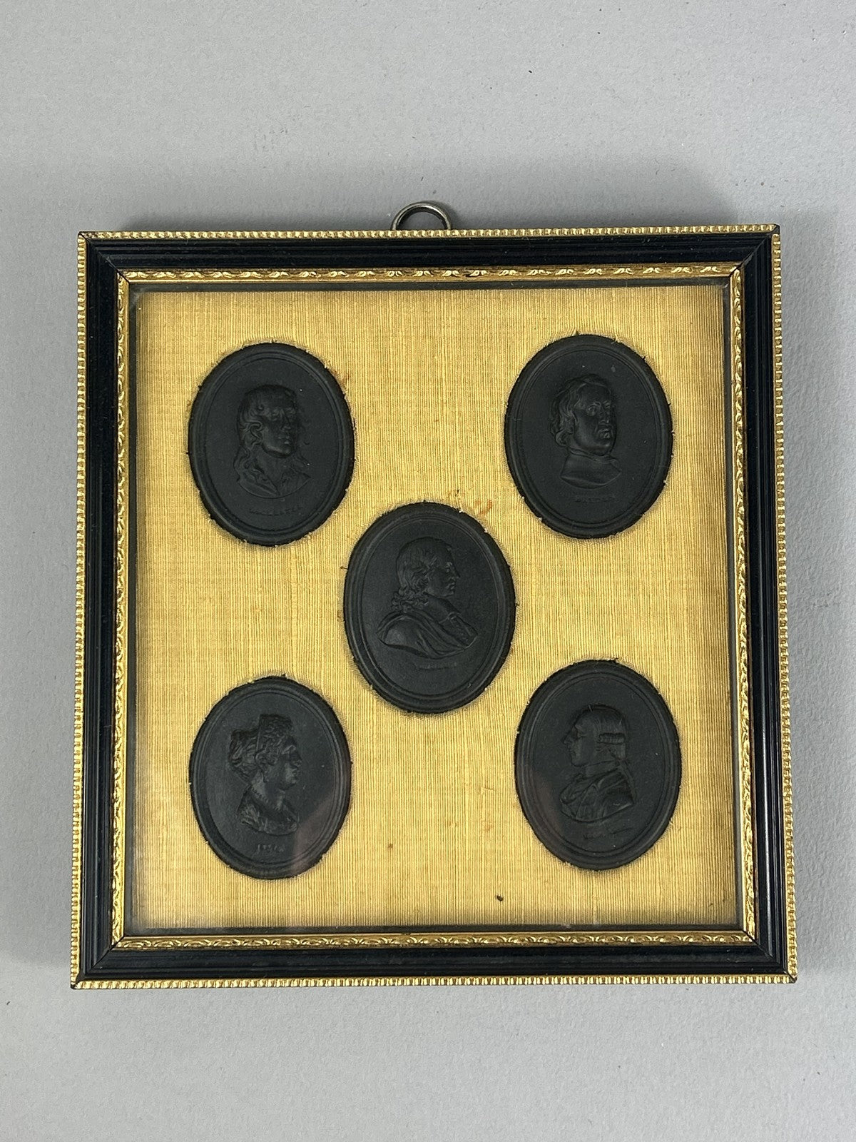 Rare Leeds Black Basalt Portrait Medallions, Set of Five c1780–90