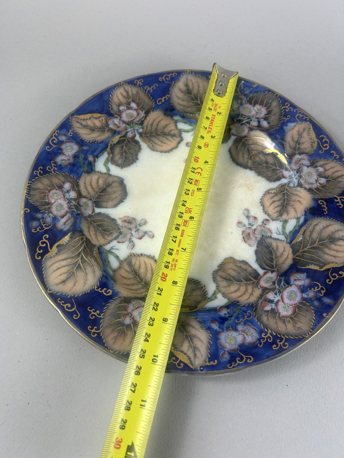 Antique Davenport “Nectarine” cobalt blue dessert plate c.1870