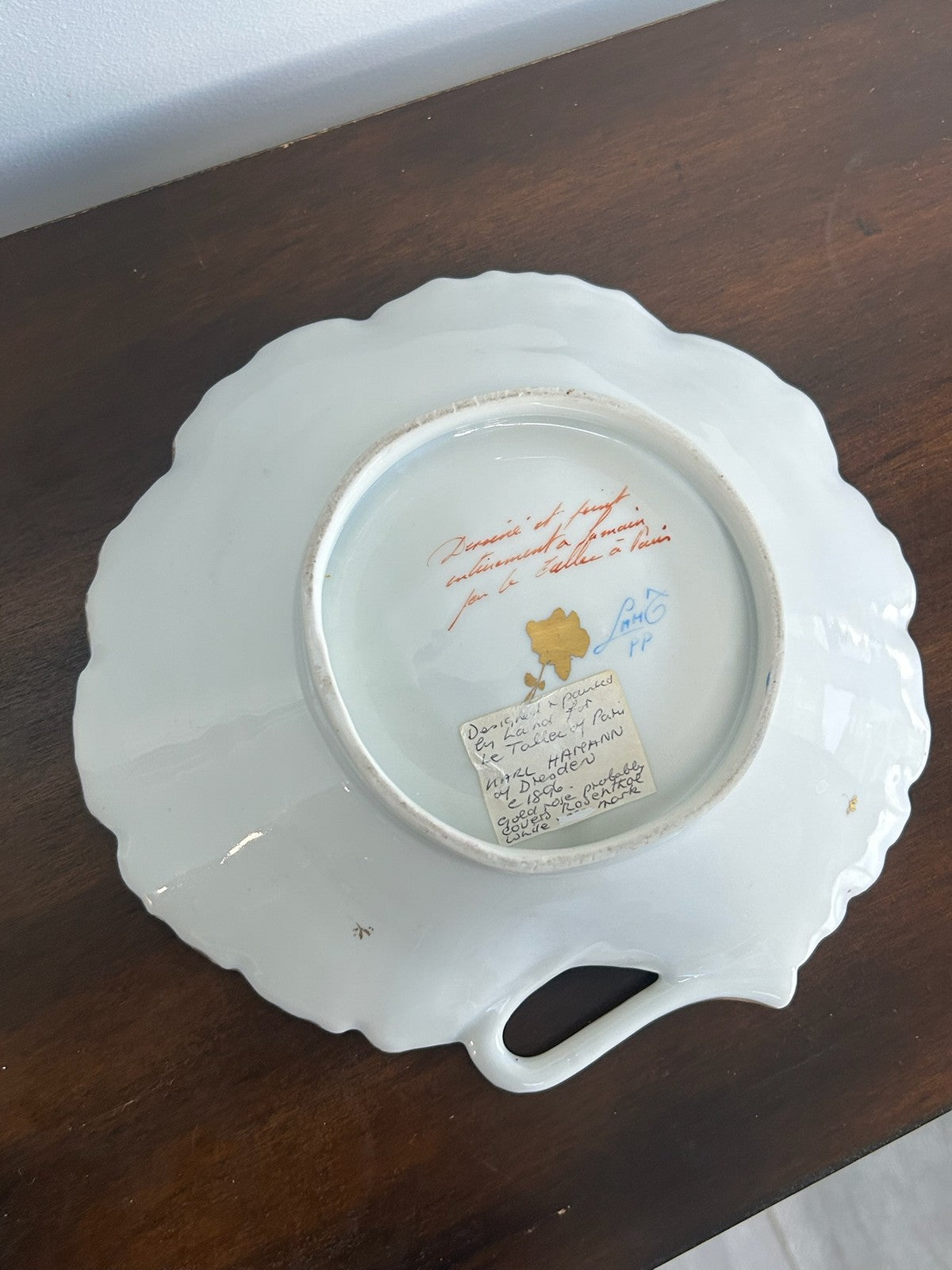 Le Tallec Paris Hand Painted Porcelain Shell Bowl Lanot Karl Hamann Dresden7