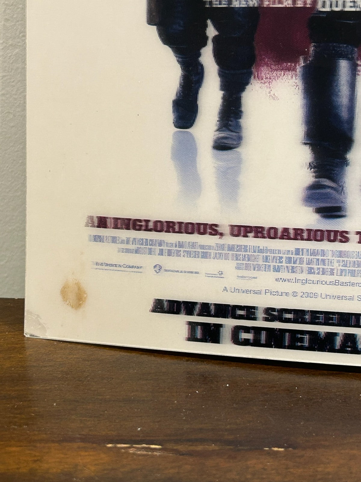 Inglourious Basterds Original 3D Advance Screening Poster 2009 Rare UK5