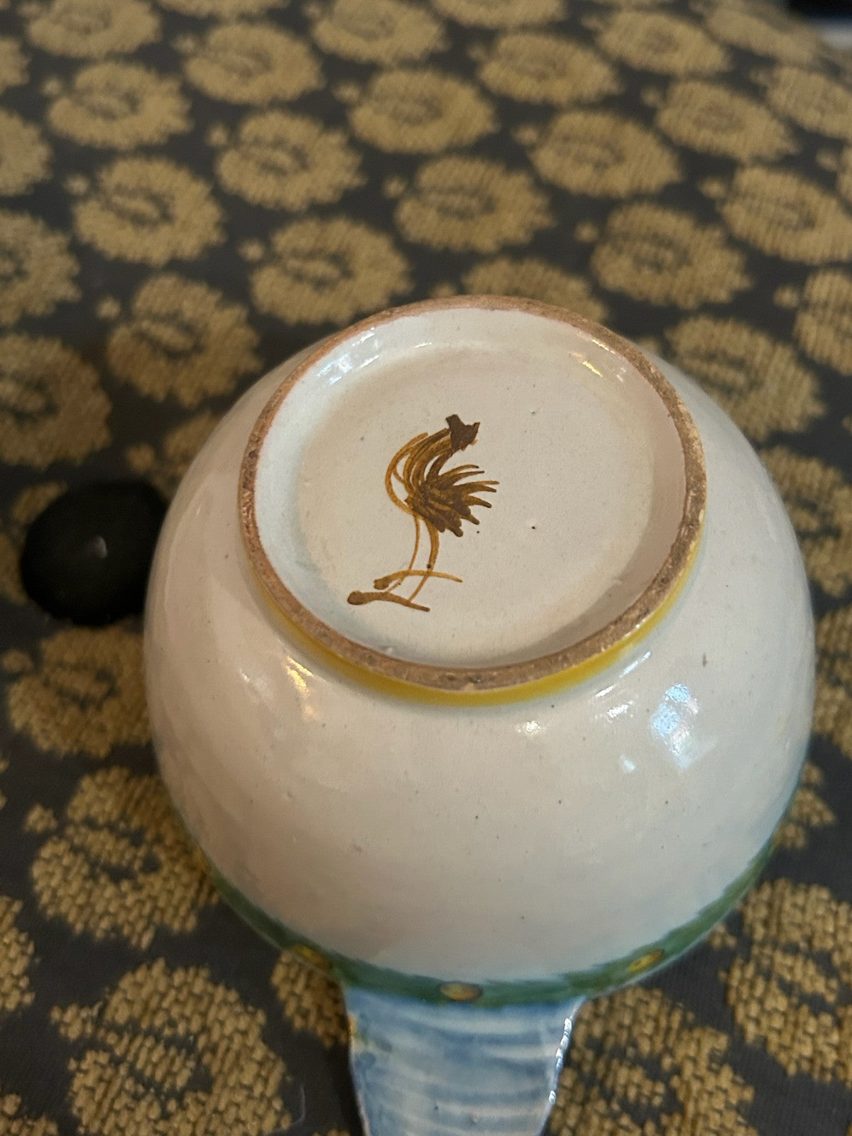 Cantagalli Florence Maiolica Lidded Tureen Dish Cockerel Mark Twin Handles5