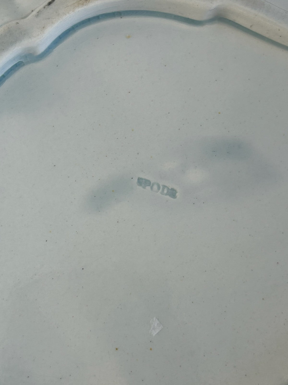 Antique Spode Pearlware Willow Pattern Pickle Dish Impressed Spode2