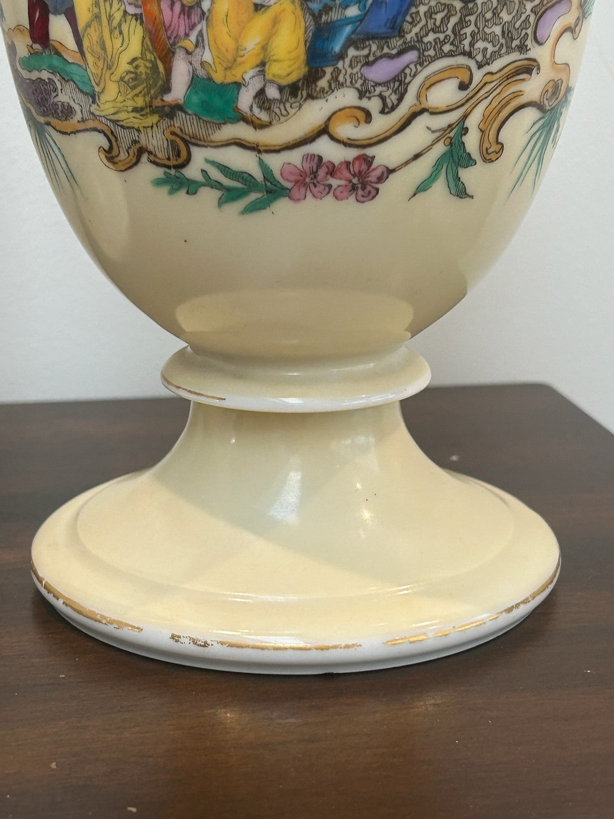 Pair Antique Victorian French Opaline Glass Chinoiserie Vases Hand Enamelled7