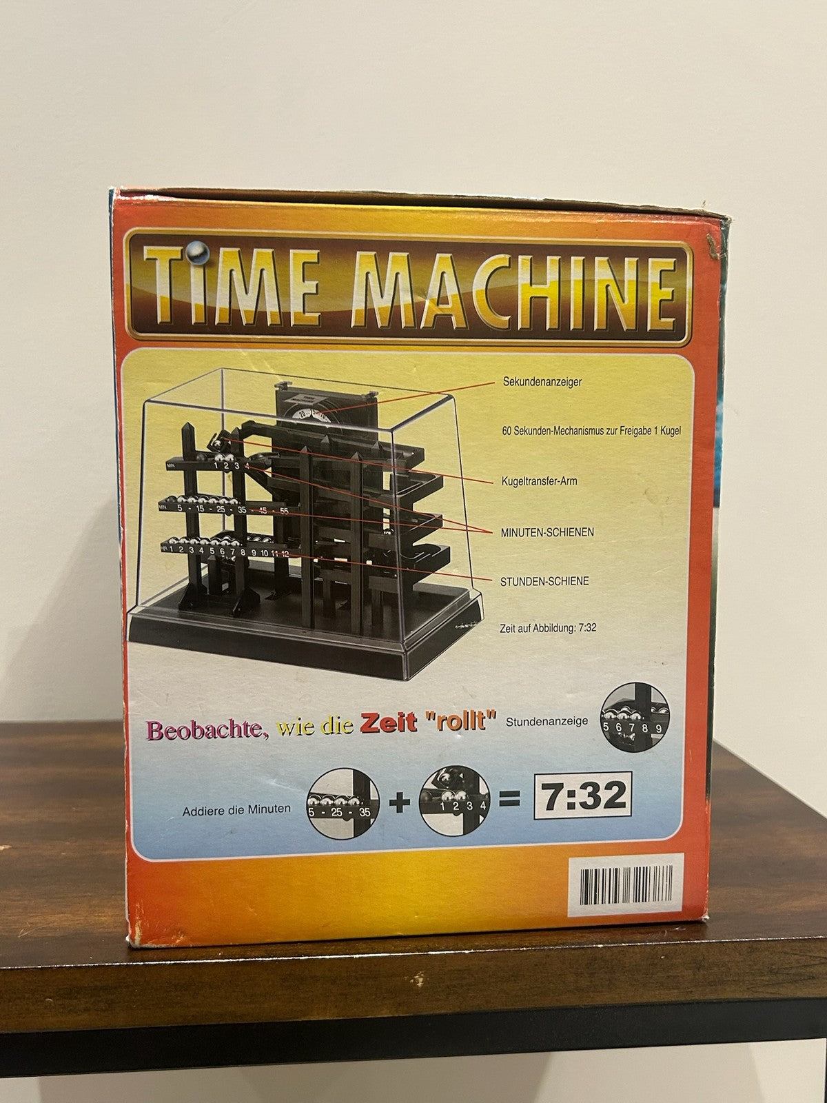 Time Machine Rolling Ball Kinetic Clock Boxed Working Excellent Condition1