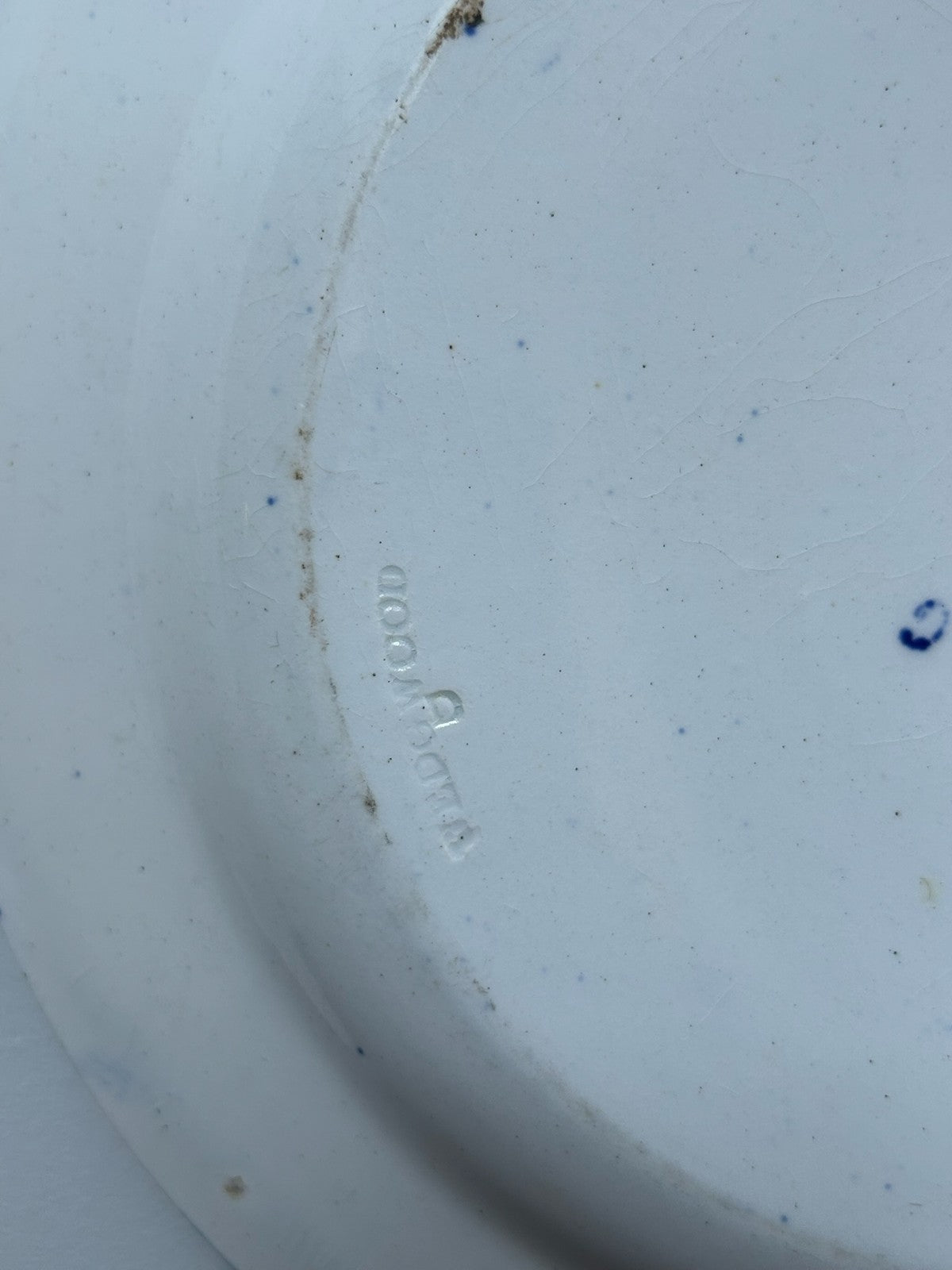 Antique Staffordshire Dark Blue Transferware Plate c1820 Castle Ruins Floral7