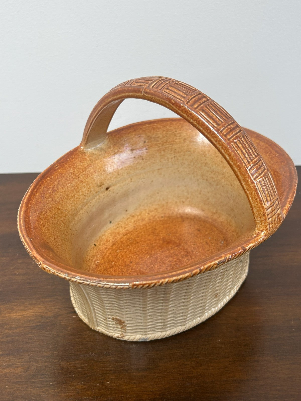 Antique Turner Stoneware Mug Hunting Relief Brown Rim Georgian Drab Sprigged5