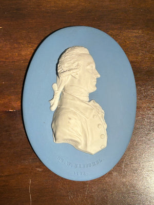 Antique 18thC Wedgwood Jasper Portrait Medallion William Herschel Flaxman 1783