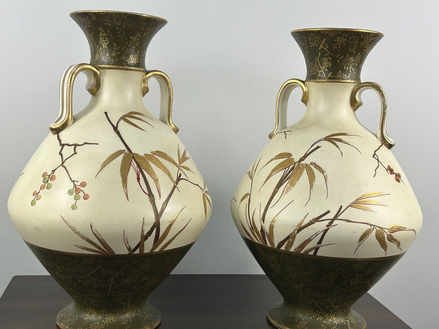 Wedgwood Aesthetic Period Vase Pair Porcelain Late 19th Vase