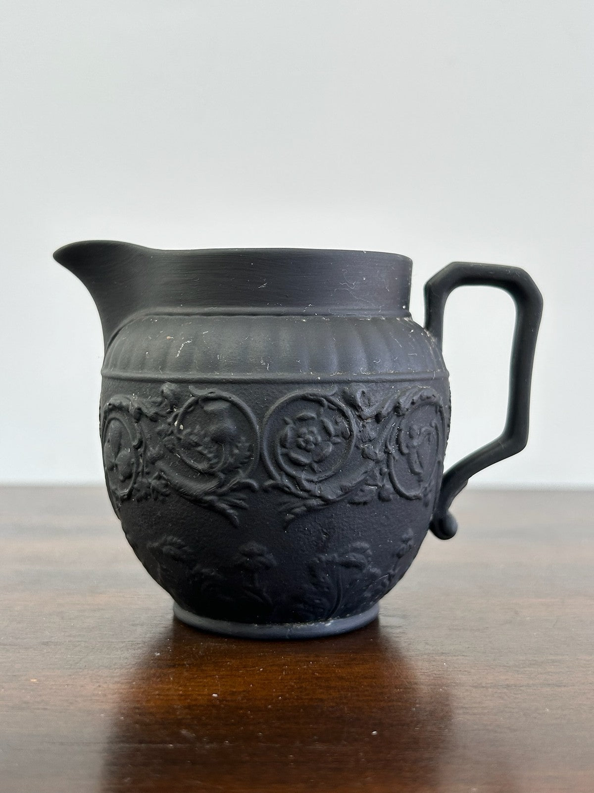 Wedgwood Black Basalt "Four Nations" Jug 19th Century Antique English2