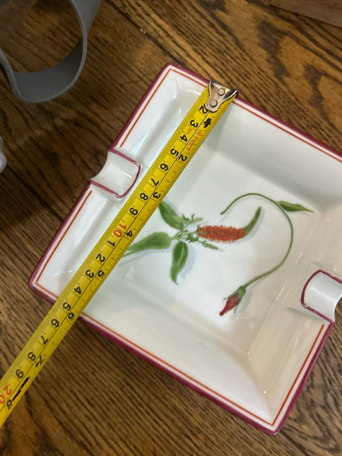 Salvatore Ferragamo Porcelain Ashtray Dish Hand Painted Bird Made in Italy Boxed3