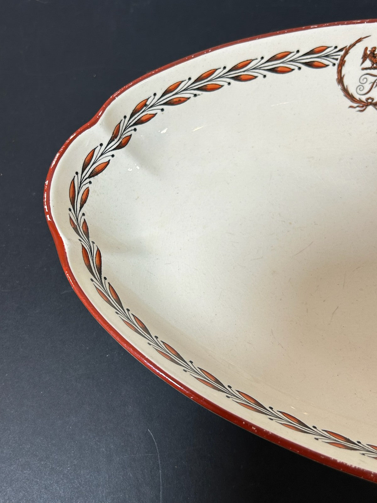 Antique Wedgwood Queens Ware Crested Heart Shaped Dessert Dish Mortlocks 18871