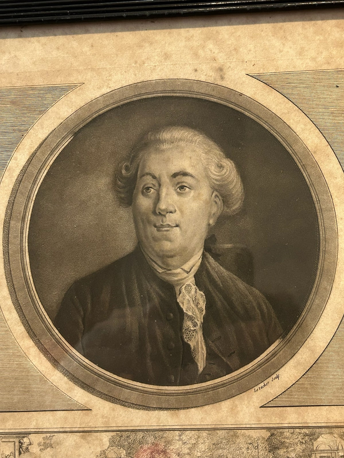 Necker Finance Minister Louis XVI French Revolution Aquatint Levachez Framed1