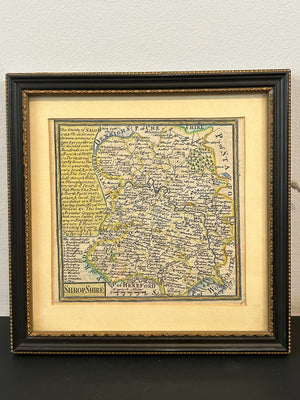 Shropshire Antique County Map 18th Century Hand Coloured Framed Small