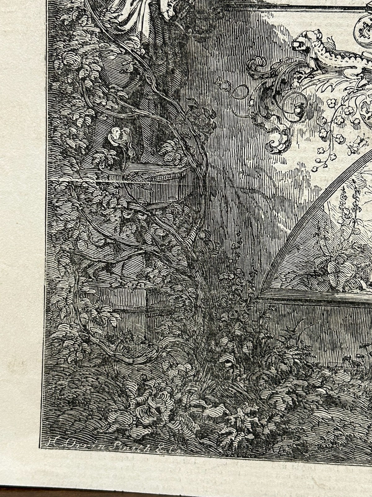 Antique Victorian Wood Engraving Sleeping Beauty in the Wood by Neureuther7