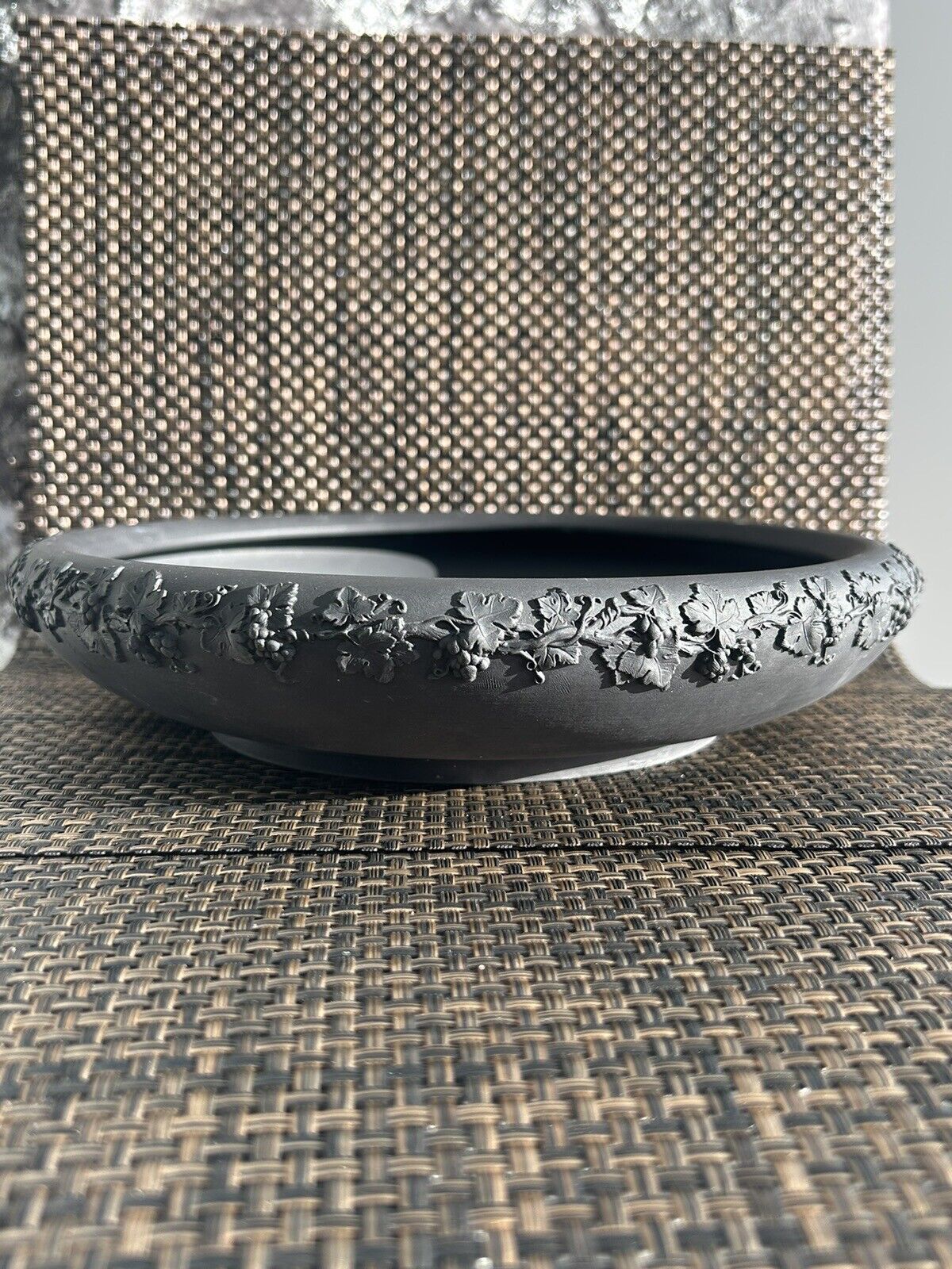 Wedgwood black basalt Basin bird bath jasperware bowl