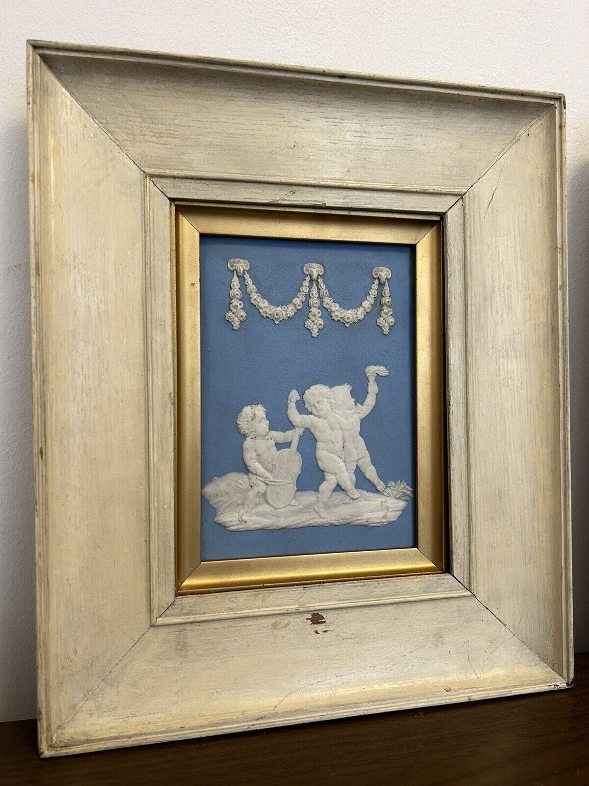 Wedgwood Pair Framed Jasperware Plaques 19th Century - RARE