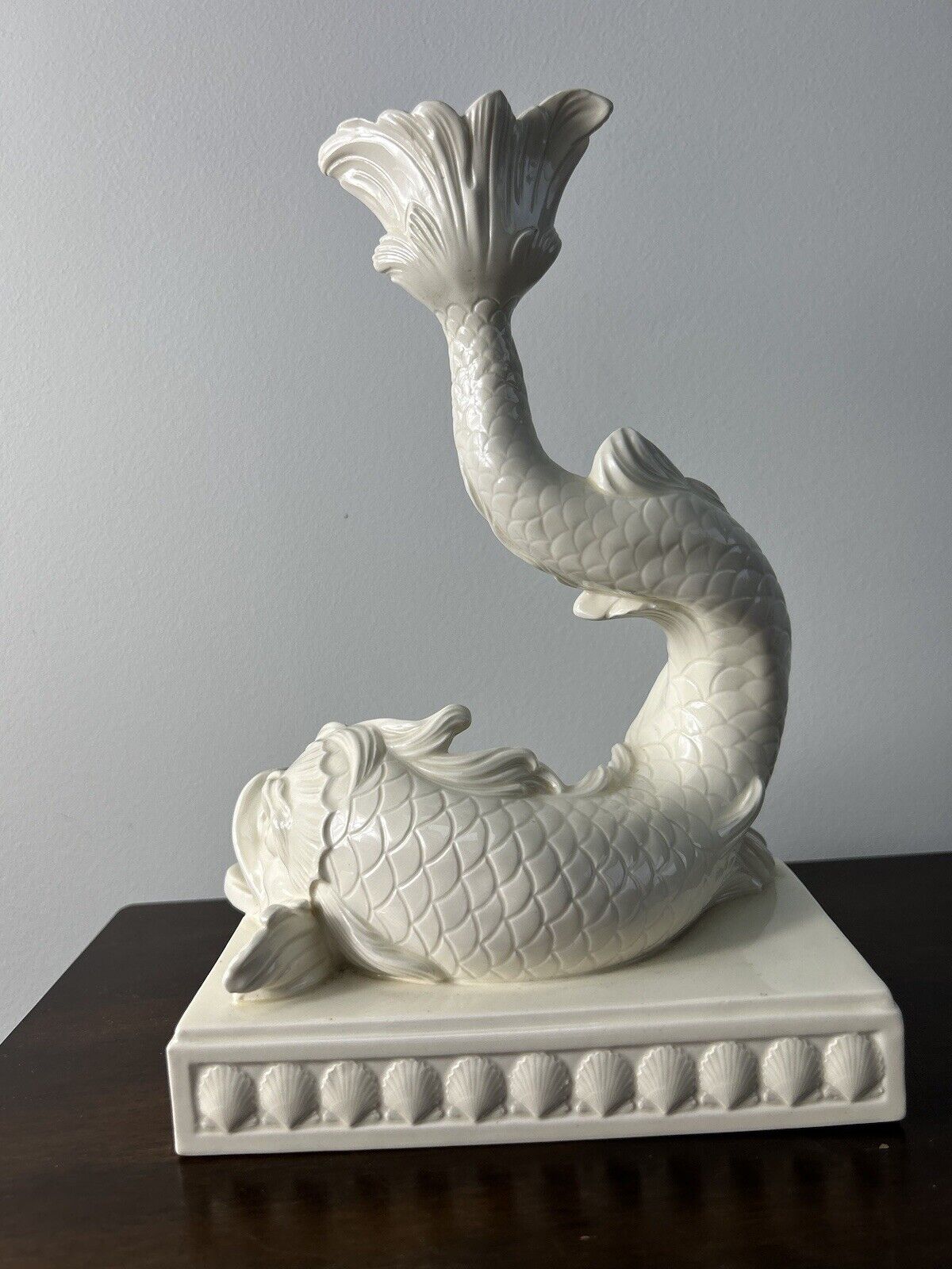 Wedgwood Dolphin Candlestick Creamware