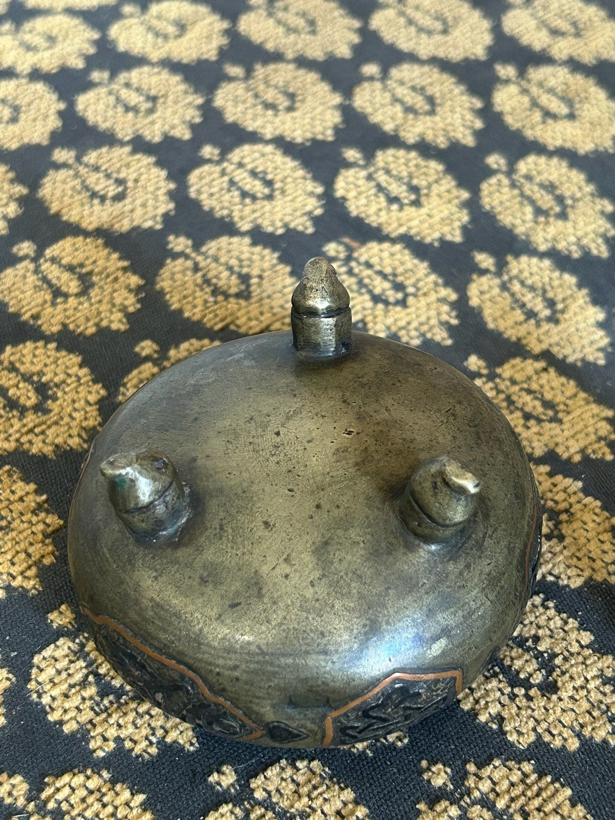 Antique Islamic Metal Incense Burner Censer Copper Calligraphy Panels Tripod9