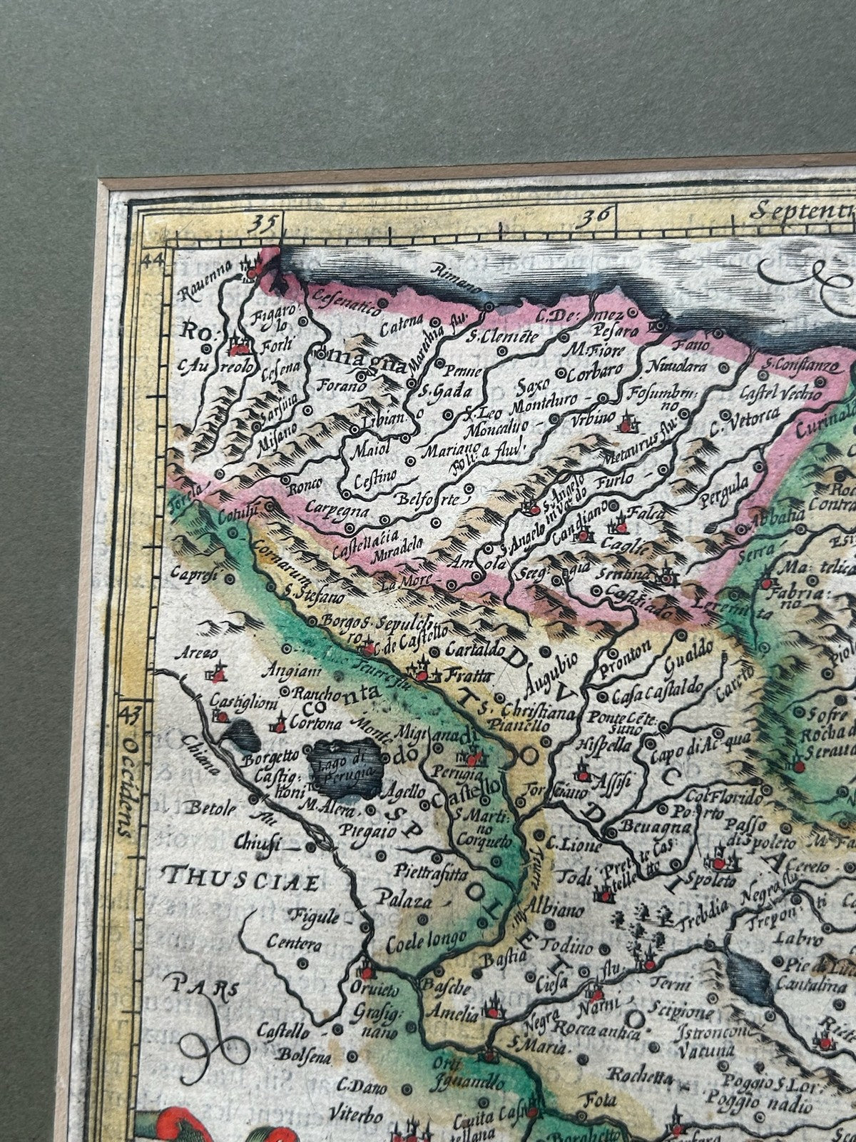 Mercator Hondius Atlas Minor Marche Ancona Spoleto Antique Map c1607 Coloured5