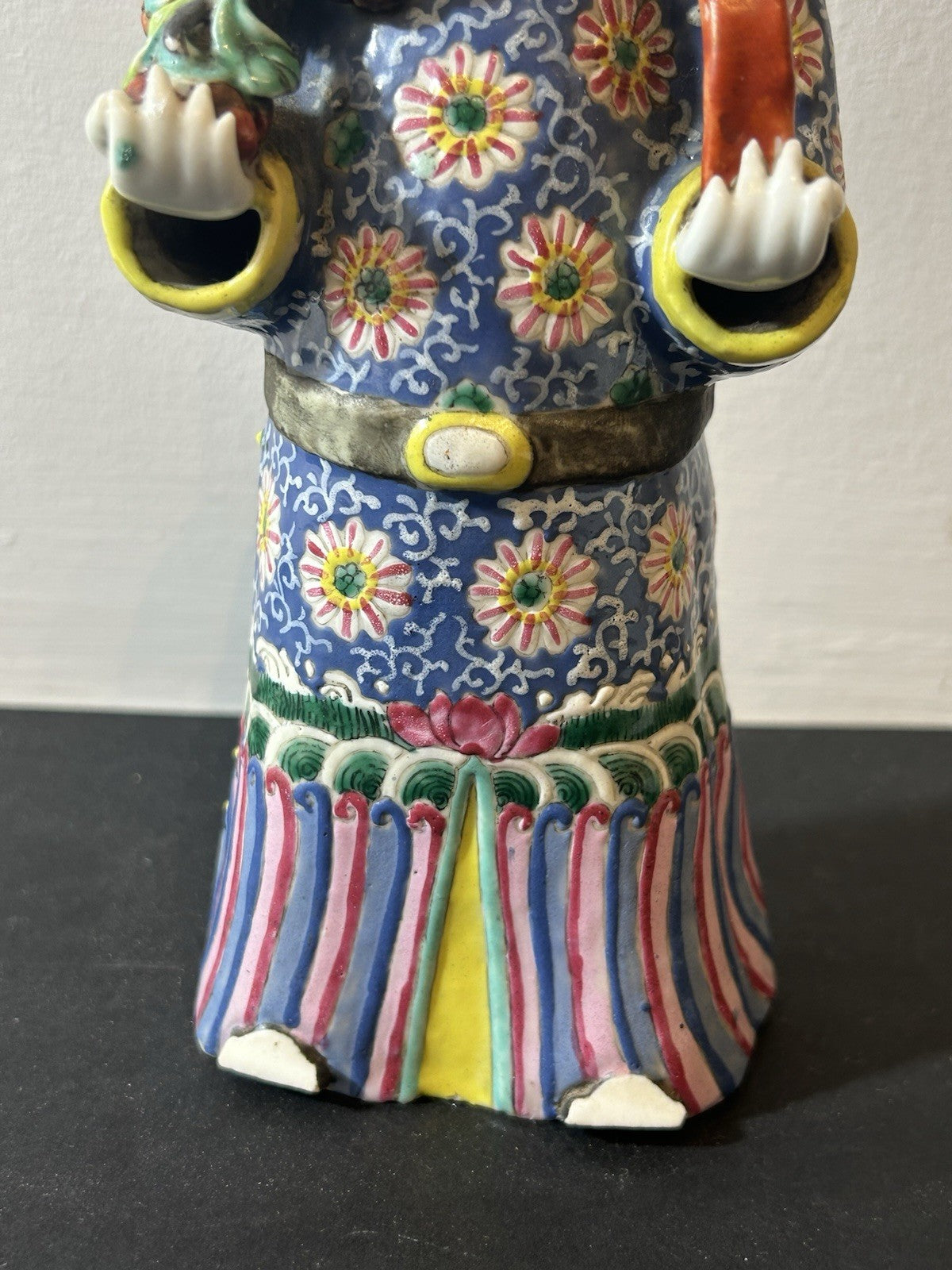 Antique Chinese Famille Rose Porcelain Laughing Boy Figure Qing Circa 1800 Ruyi 3