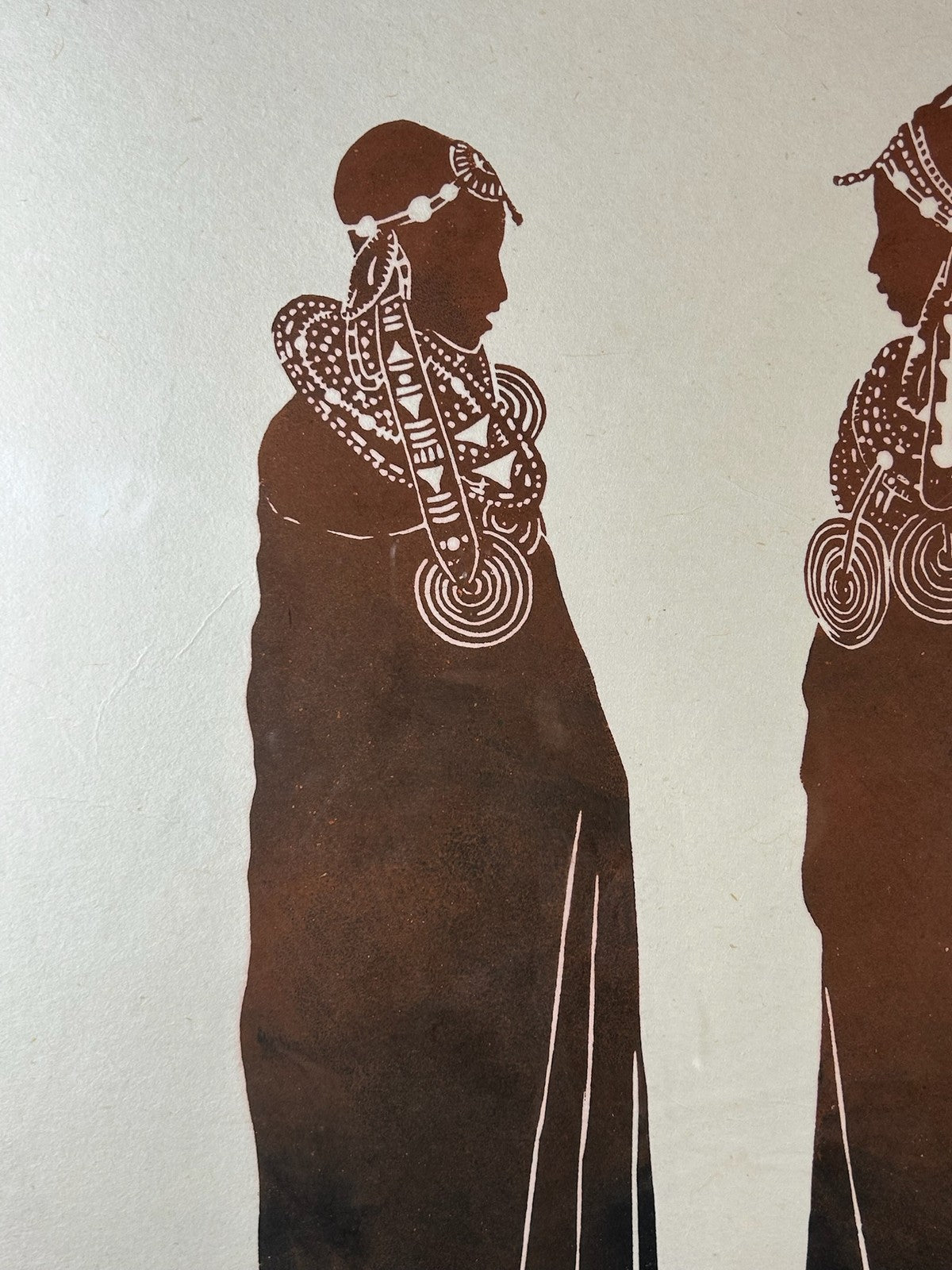 Maasai Women Limited Edition Print Signed Dated 1974 Numbered 73/97 Large Framed2