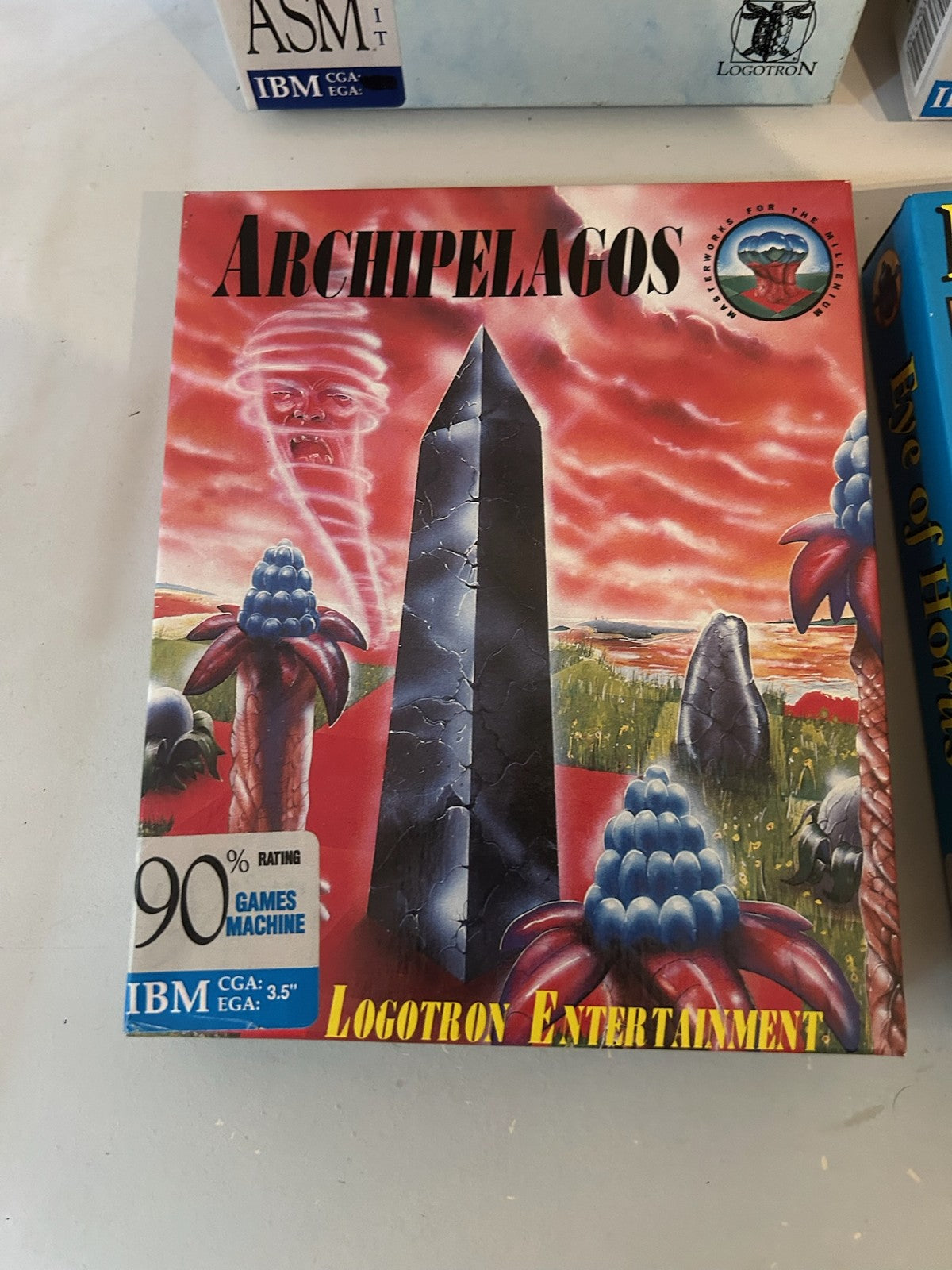 Logotron Big Box PC Games x4 StarRay Star Goose Archipelagos Eye of Horus IBM3