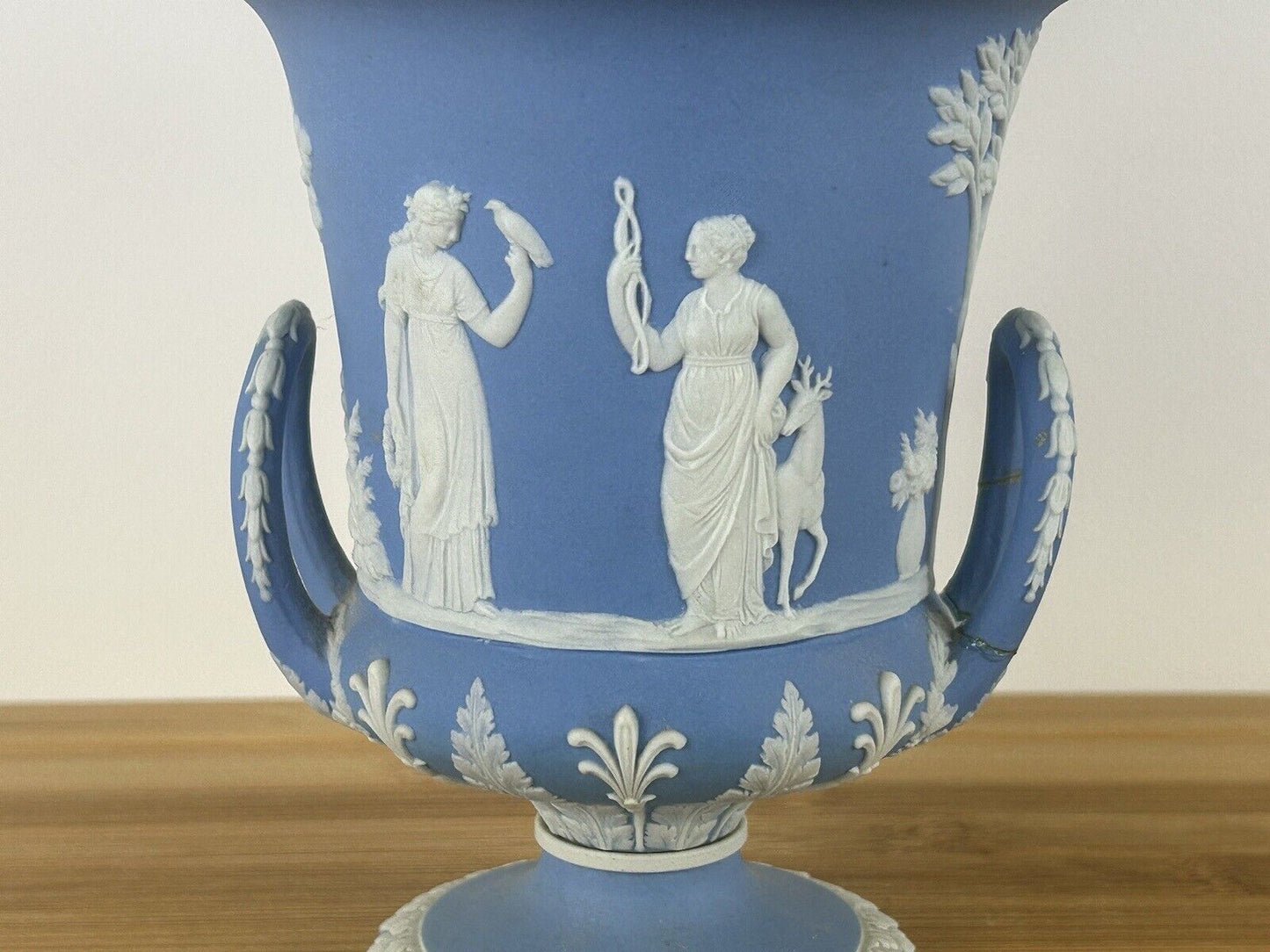 Wedgwood light blue jasperware campagna urn