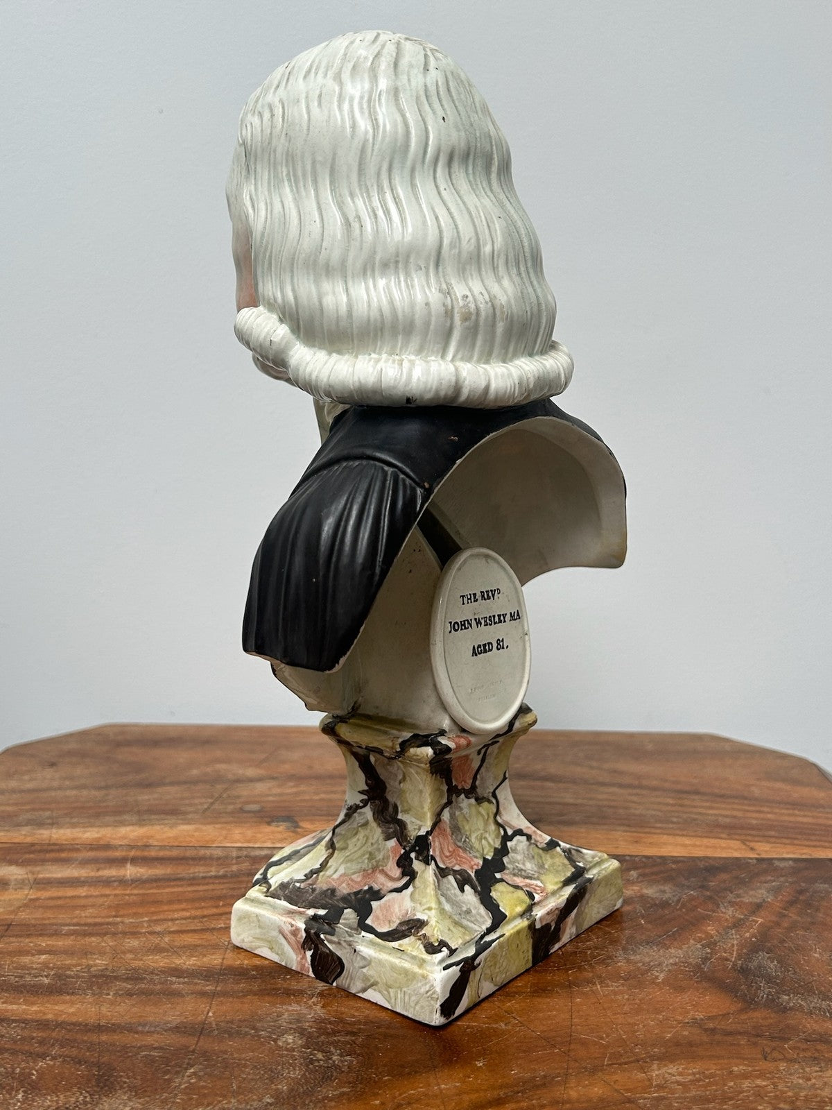 Rare First Model Enoch Wood John Wesley Bust Aged 81 c1784 Earliest Pearlware5