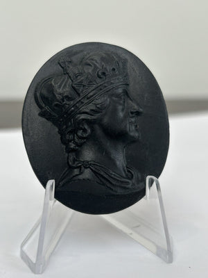 Wedgwood Black Basalt Medallion No.27 Charles II c.1800 Kings of England