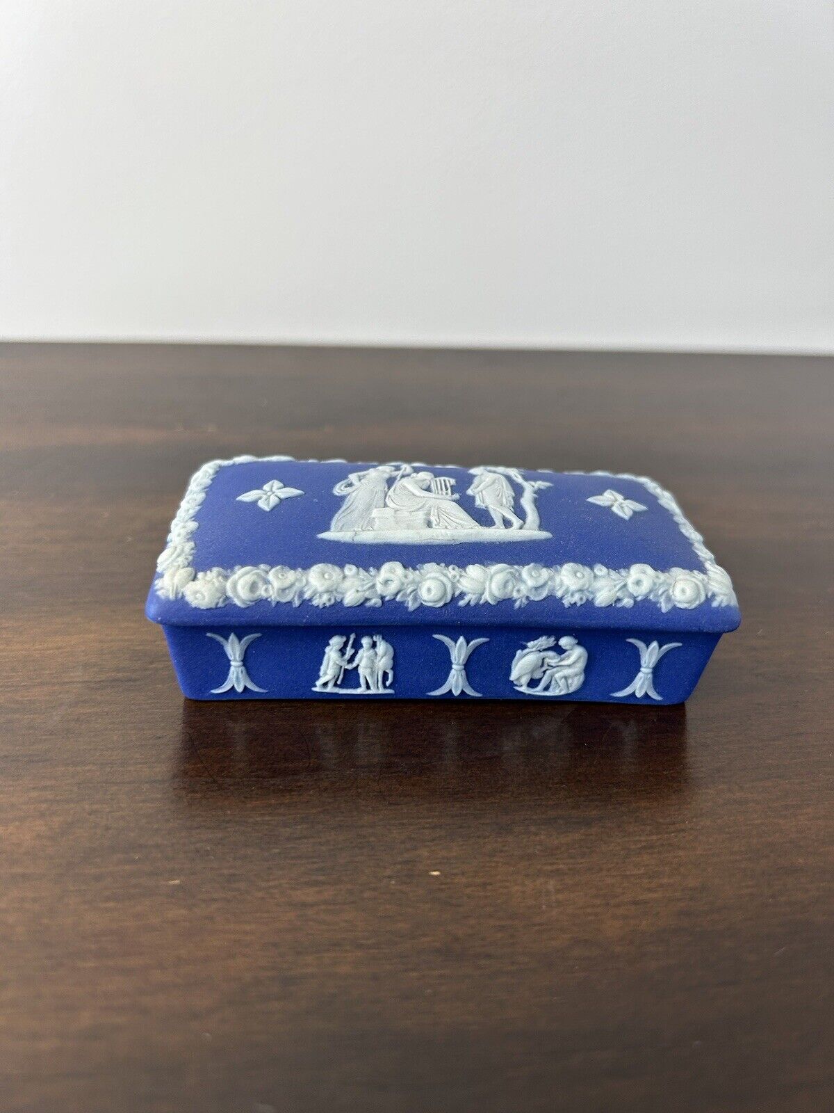 Wedgwood Jasperware Match Box Small Container Ring Storage