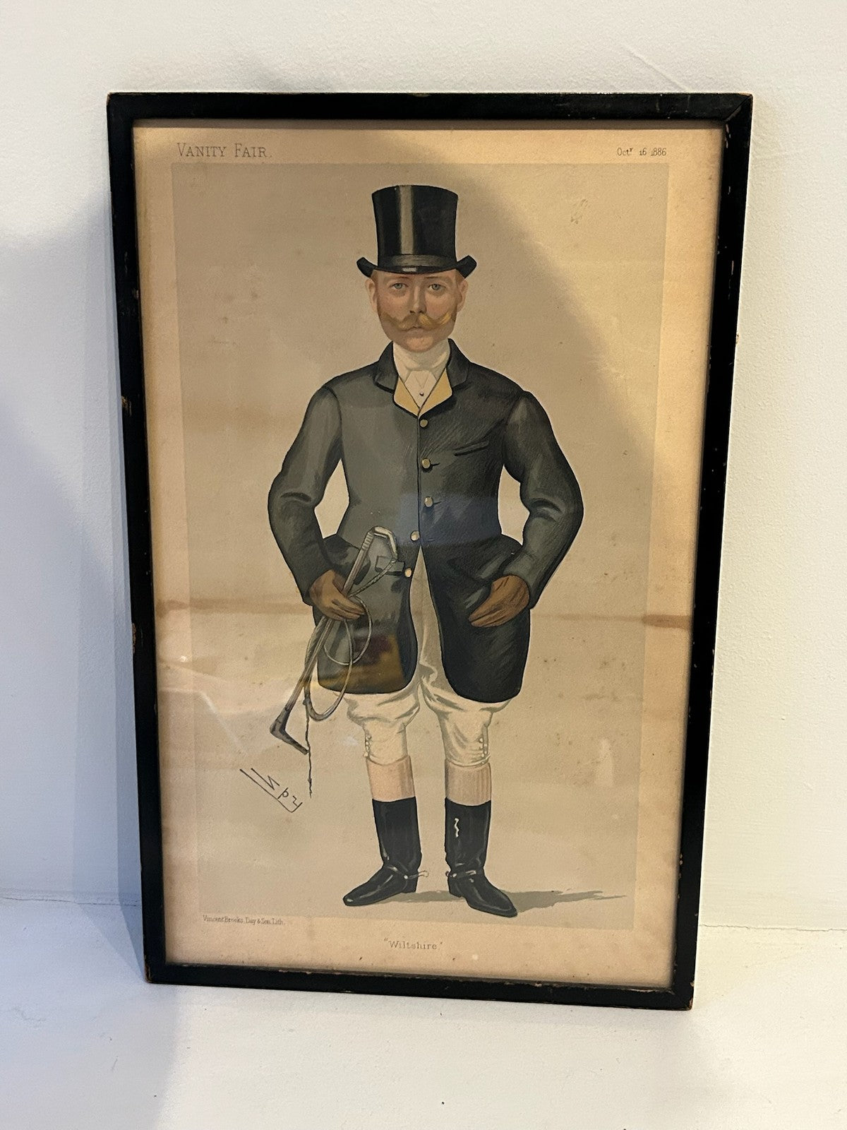 Vanity Fair Spy Print Wiltshire Walter Long 1886 Hunting Dress Caricature Framed0