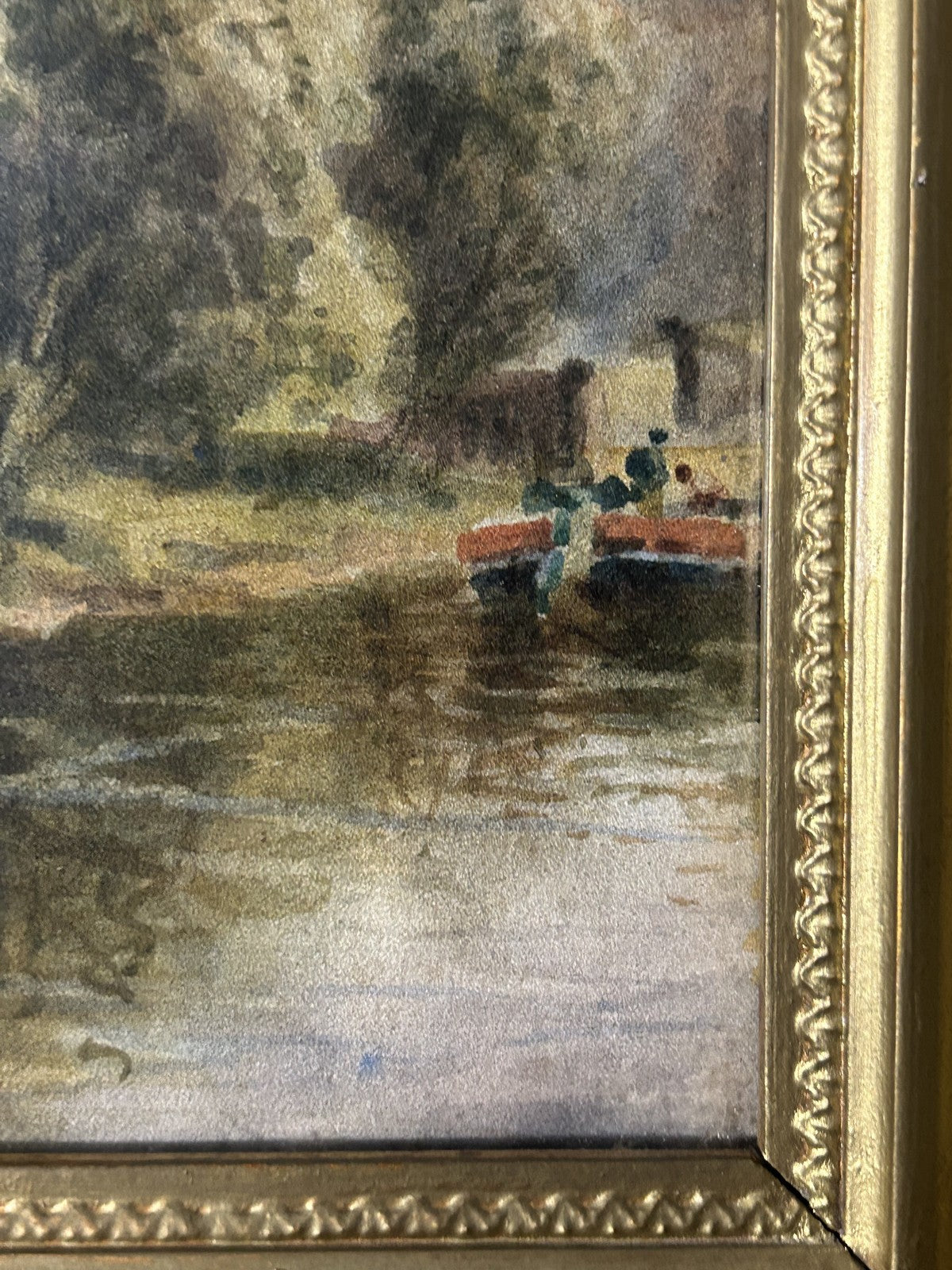 Antique Framed Watercolour of Clifford’s Tower York Landscape