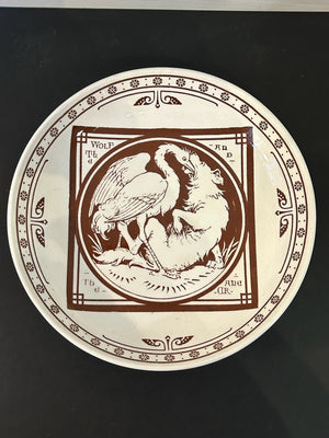 Mintons John Moyr Smith Aesop Fables Comport Wolf and the Crane c1875
