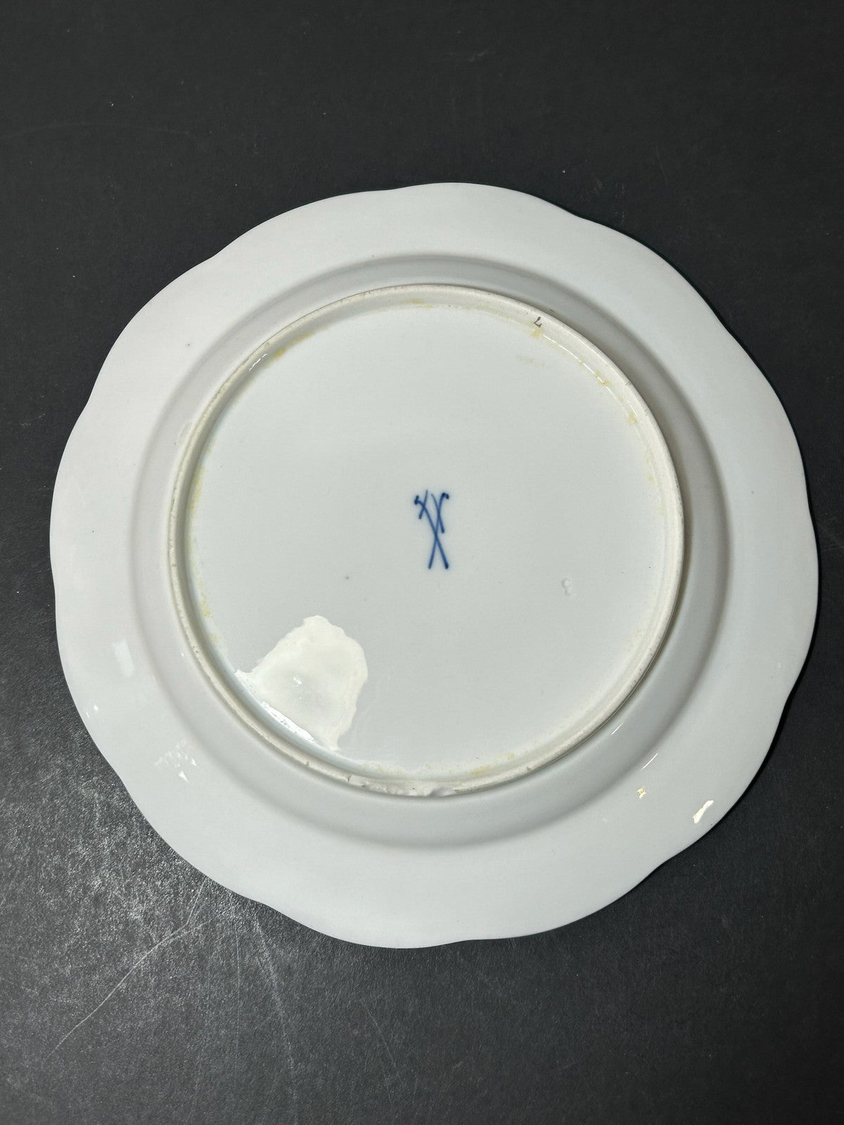Antique Meissen Porcelain Plate Deutsche Blumen Basketweave Border 19cm1