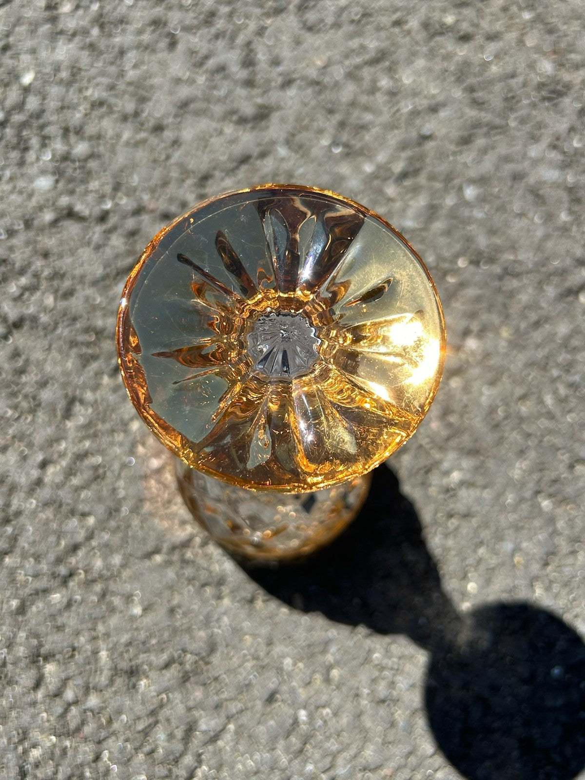 Set of 6 Bohemian Style Cut Crystal Wine Glasses Gilt Bands Enamelled Flowers17