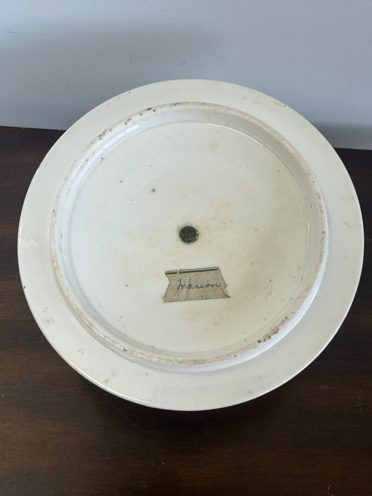 British Porcelain Ice Pail Cover / Lid Gilt & Floral Twin Handled12