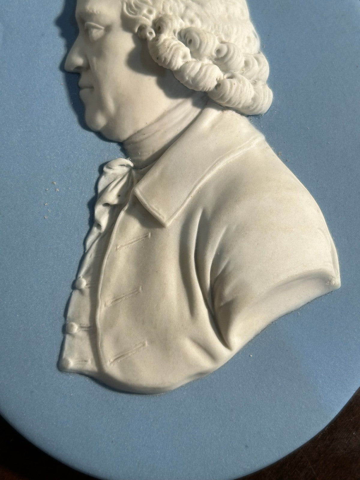 Antique 18thC Wedgwood Blue Jasper Portrait Medallion Josiah Wedgwood Himself3