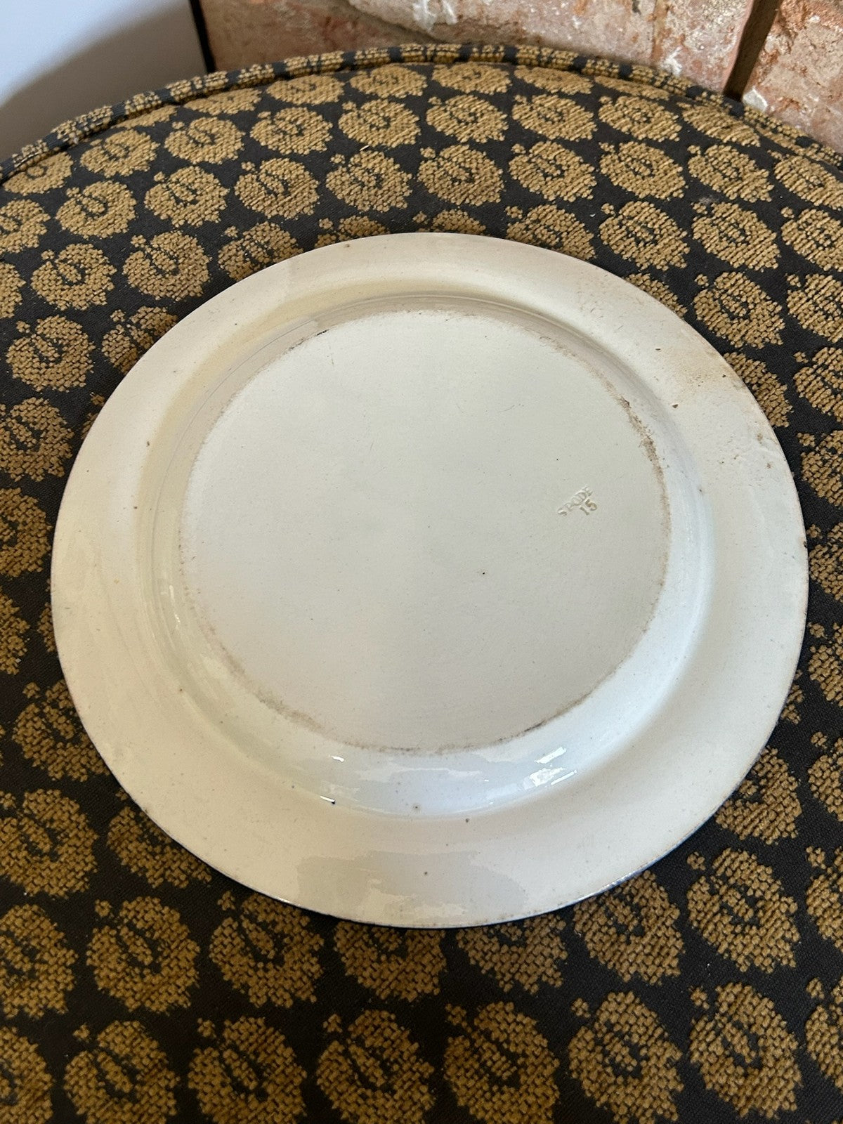 18th Century Spode Pearlware Blue Feather Edge Plate Impressed SPODE 152