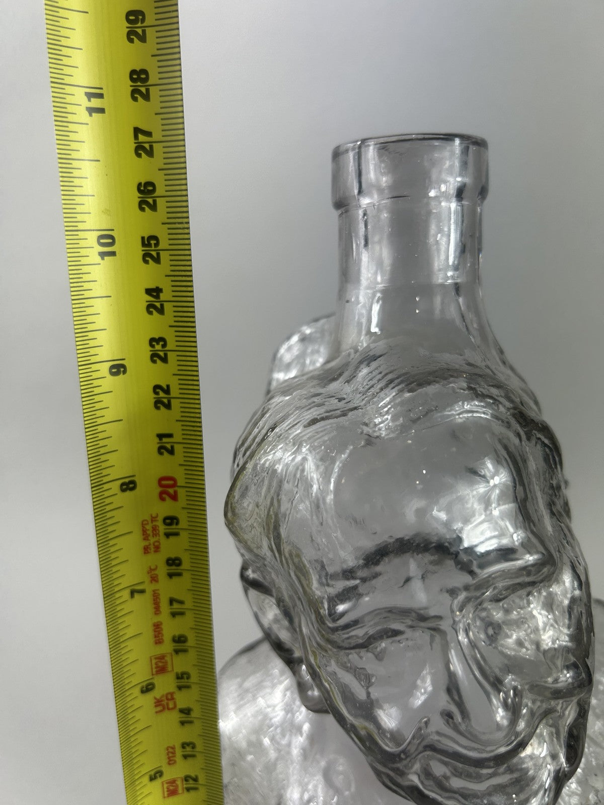 Antique Pressed Glass Lady Bust Figural Liquor Bottle c.1900