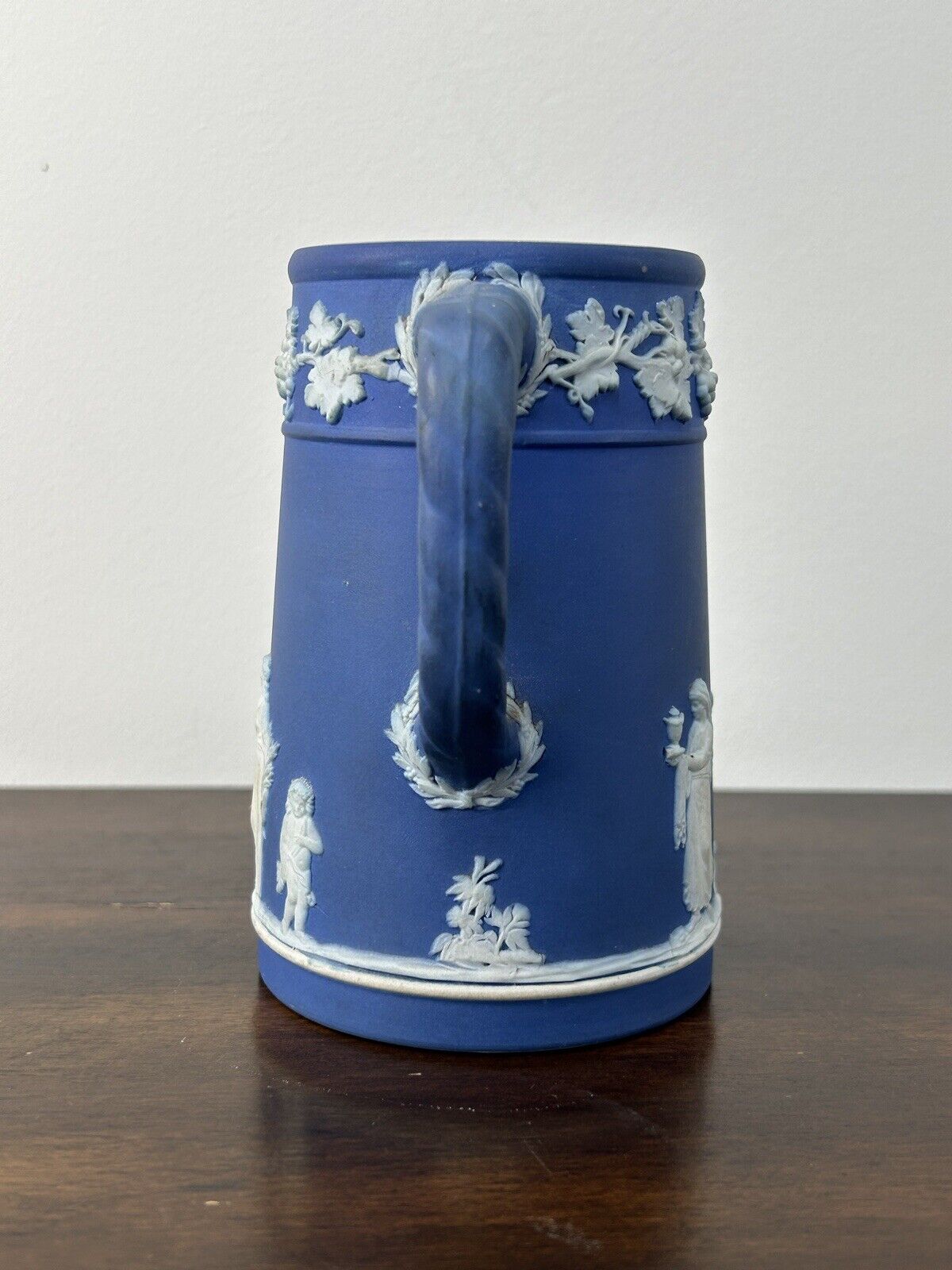 Wedgwood Jasperware Miniature Milk Jug Vintage Portland Blue