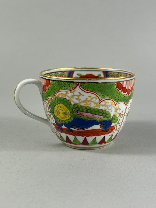 Regency Old Dragons polychrome porcelain tea cup c.1815